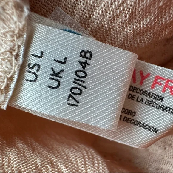 Free People Waiting For You Embellishing Beaded Tan Cami Cowl Neck Adjustable L - Picture 9 of 16